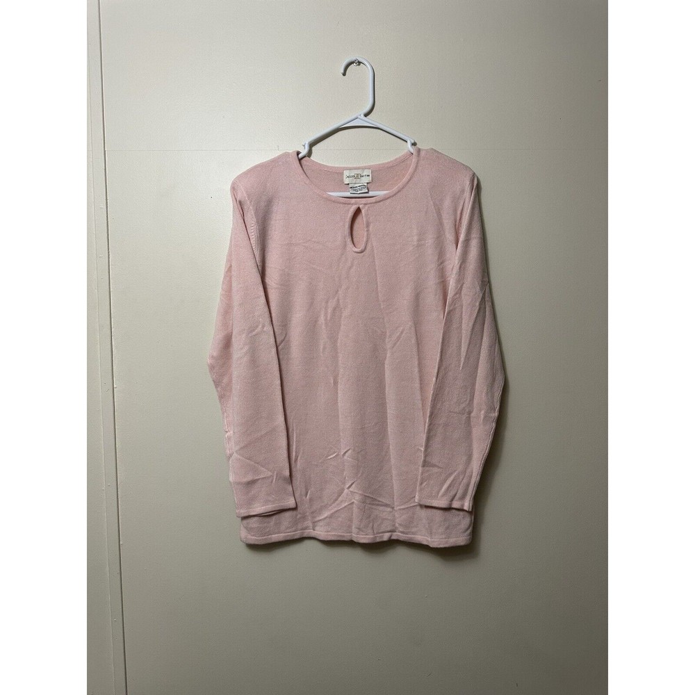Jaclyn Smith Long Sleeve Sweater Blouse Women’s Size M- Baby Pink